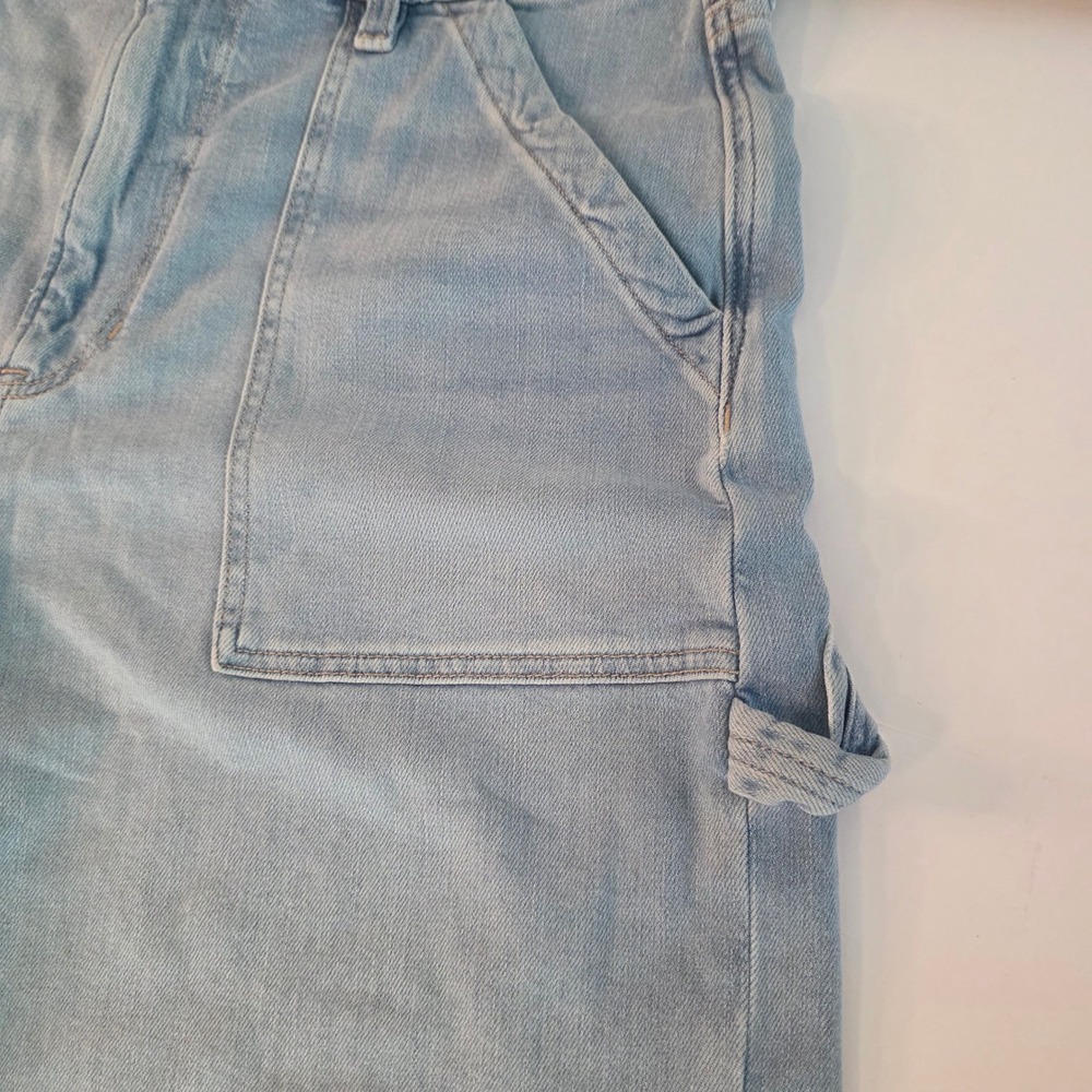 American Eagle Dreamy Drape Baggy Wide Leg Carpenter Jeans Light Wash 14 Regular - Picture 11 of 16